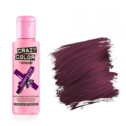 Crazy Color Aubergine 50 hajszínező krém, 100 ml 